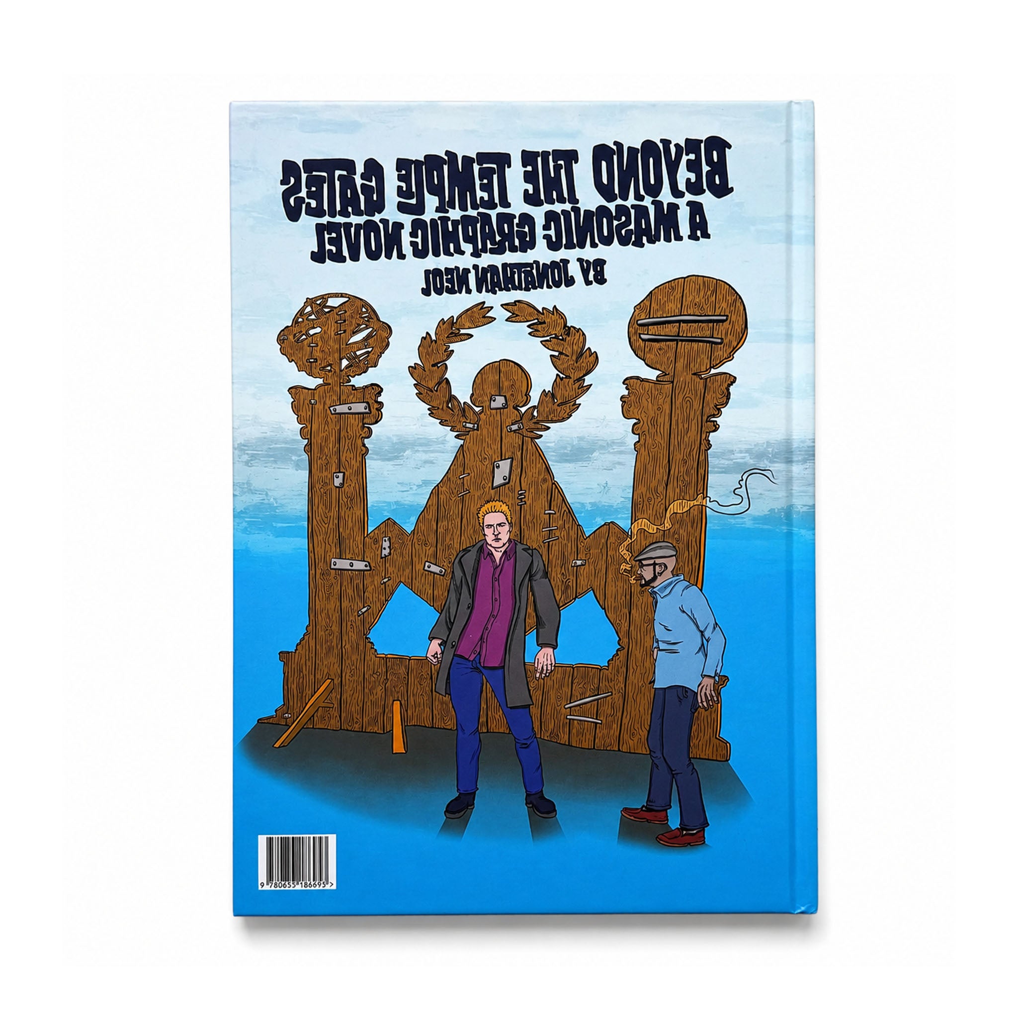 The back cover of the Beyond the Temple Gates book
