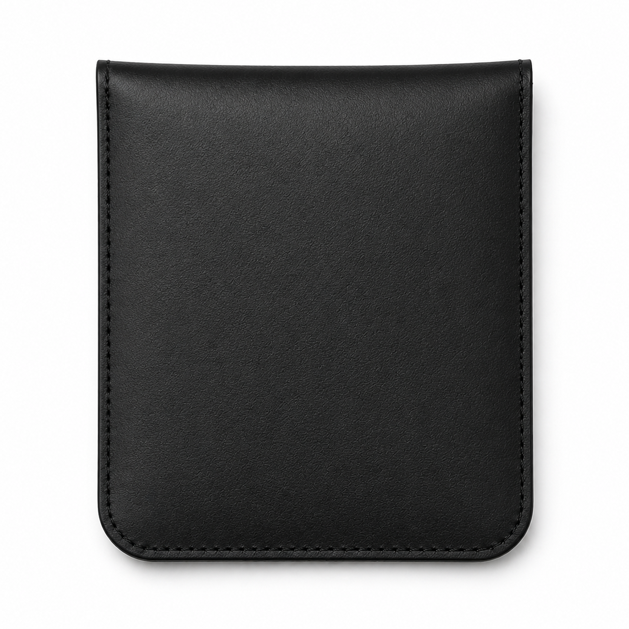 Masonic Black leather car key pouch back view.