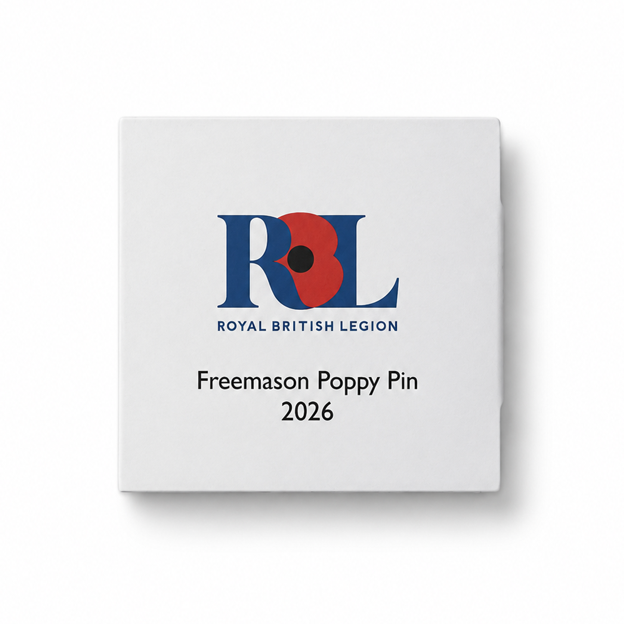 Freemason Poppy Pin 2026 card holder, showing RBL logo