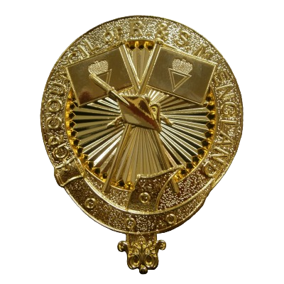 Masonic Royal & Select Masters Grand Rank Collar Jewel Gold coloured emblem with intricate design.