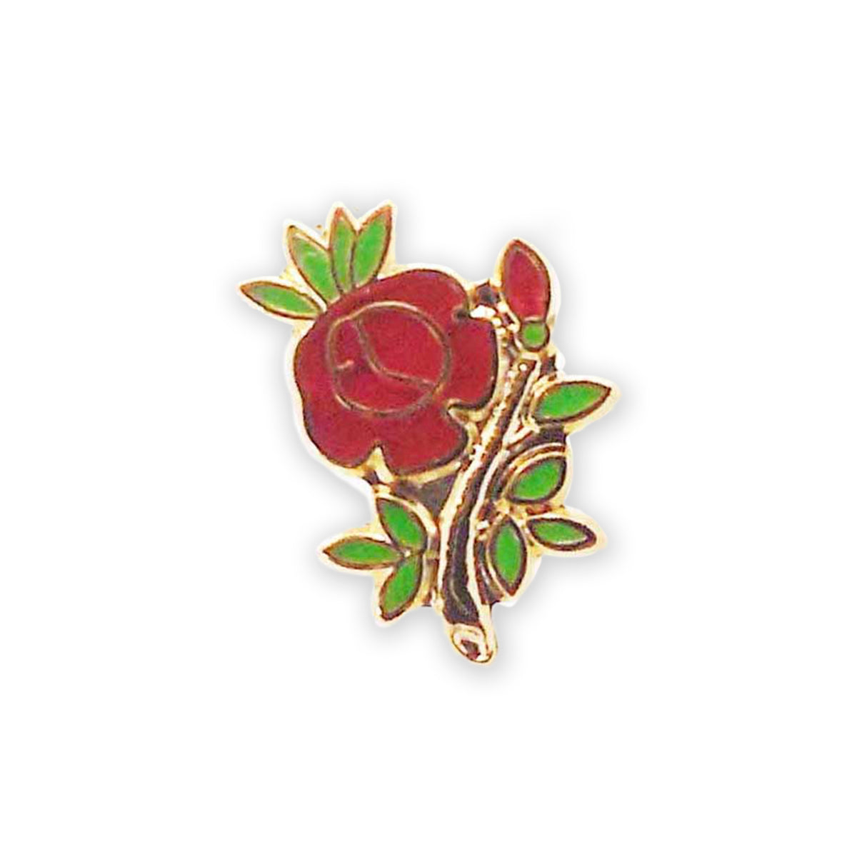 Rose Croix Masonic Lapel Pin (or Badge) - Red & Green Enamel Gilt Metal - Foto 9