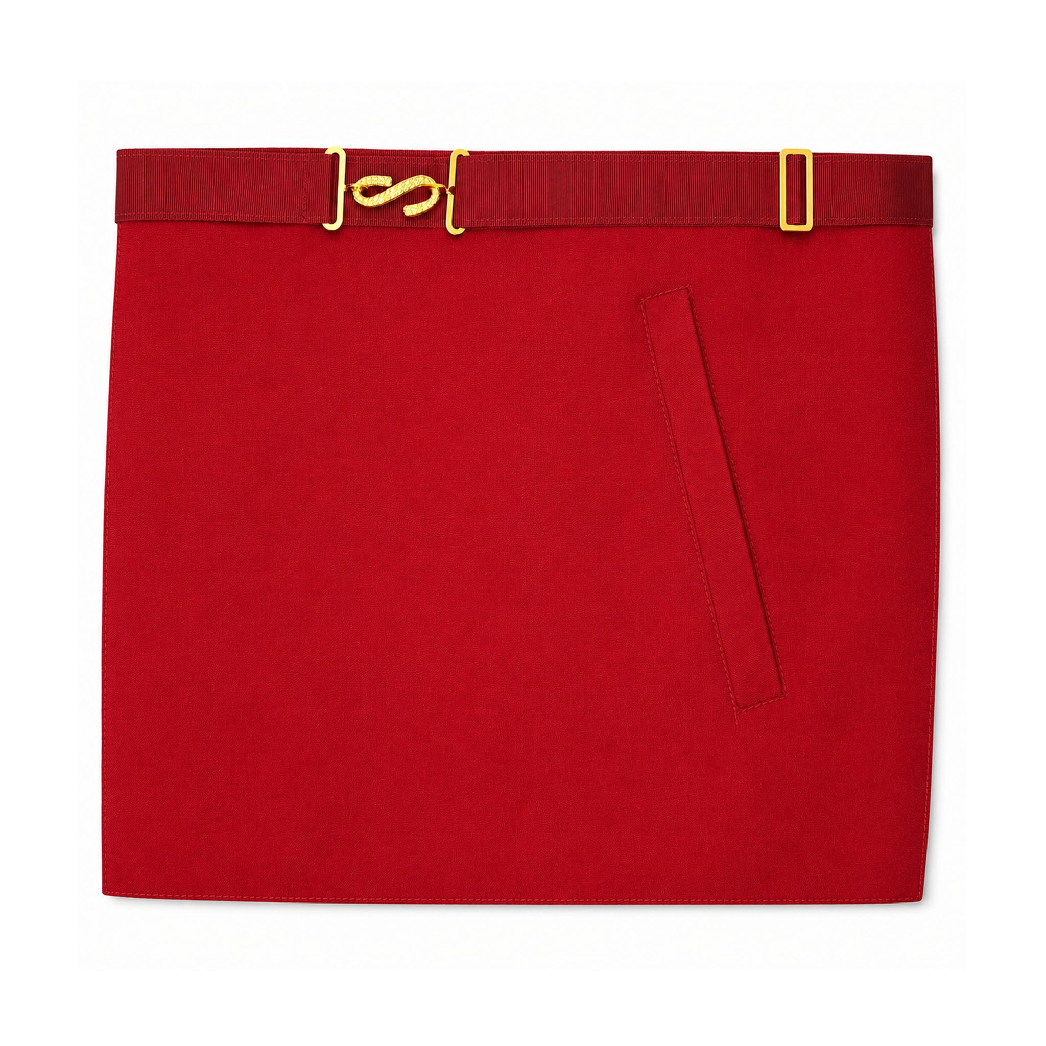 UGLE-approved Masonic Royal Arch Principal apron featuring a back pocket, for ritual books or gloves