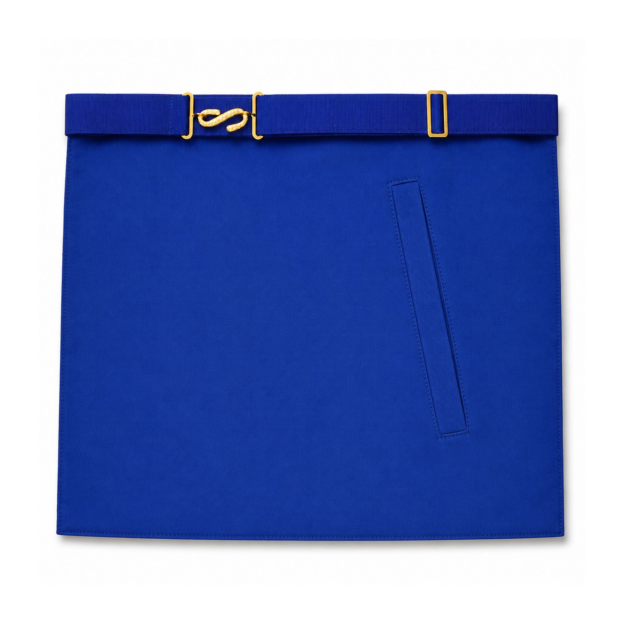 UGLE-approved Masonic Royal Arch London Grand Chapter Rank apron featuring a back pocket, for ritual books or gloves