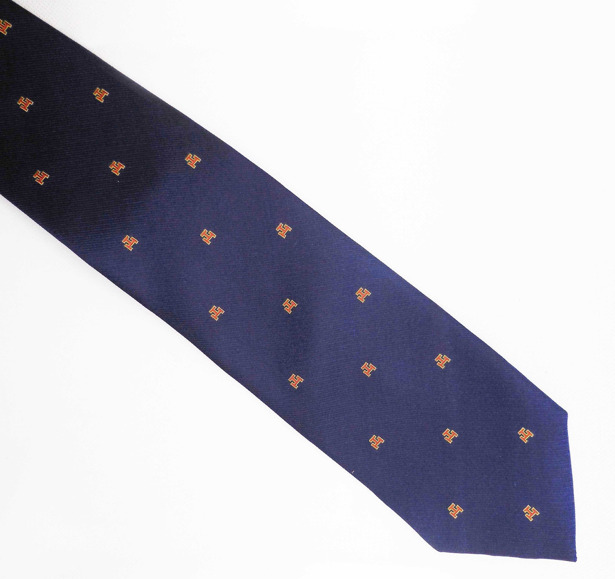 Royal Arch Silk Tie laid flat at angle