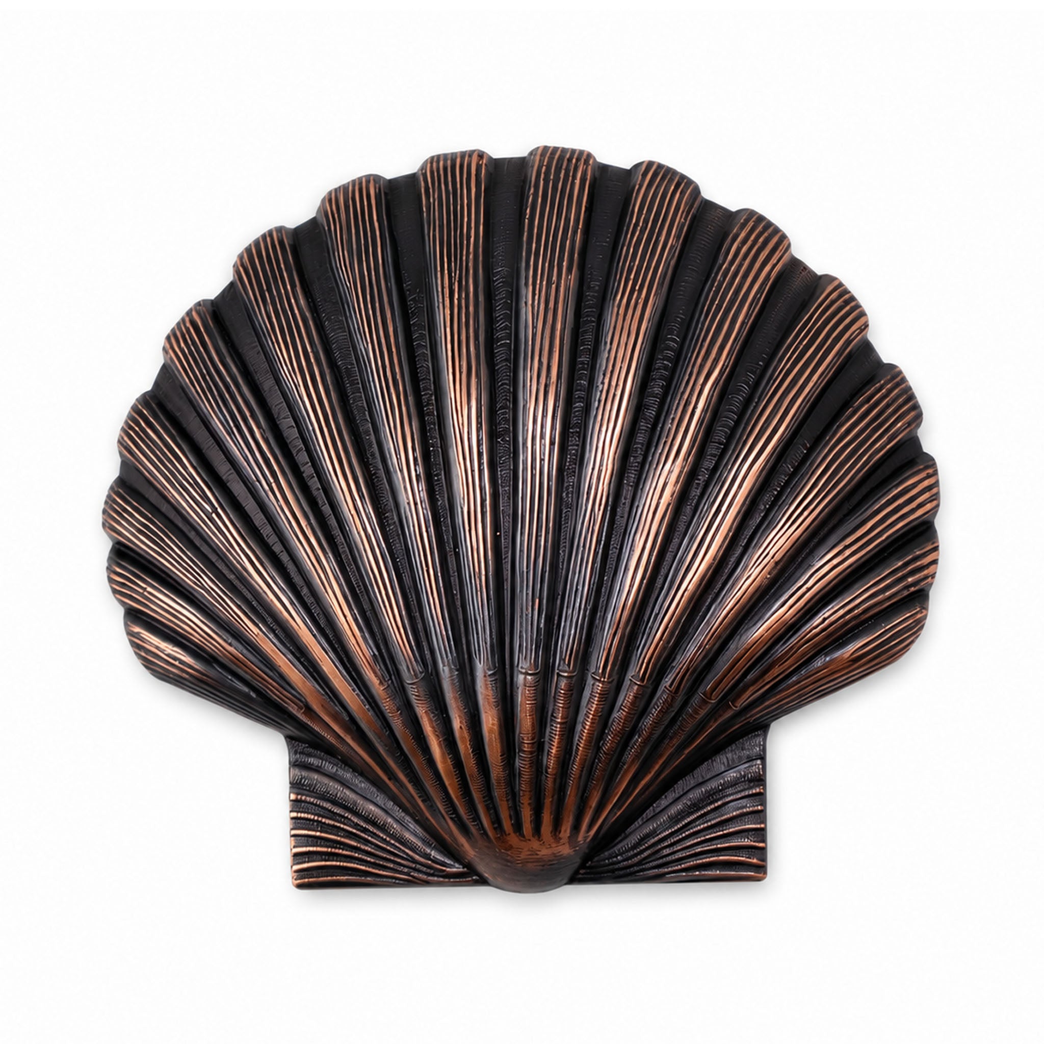 Antique bronze St Thomas of Acon scallop shell regalia.