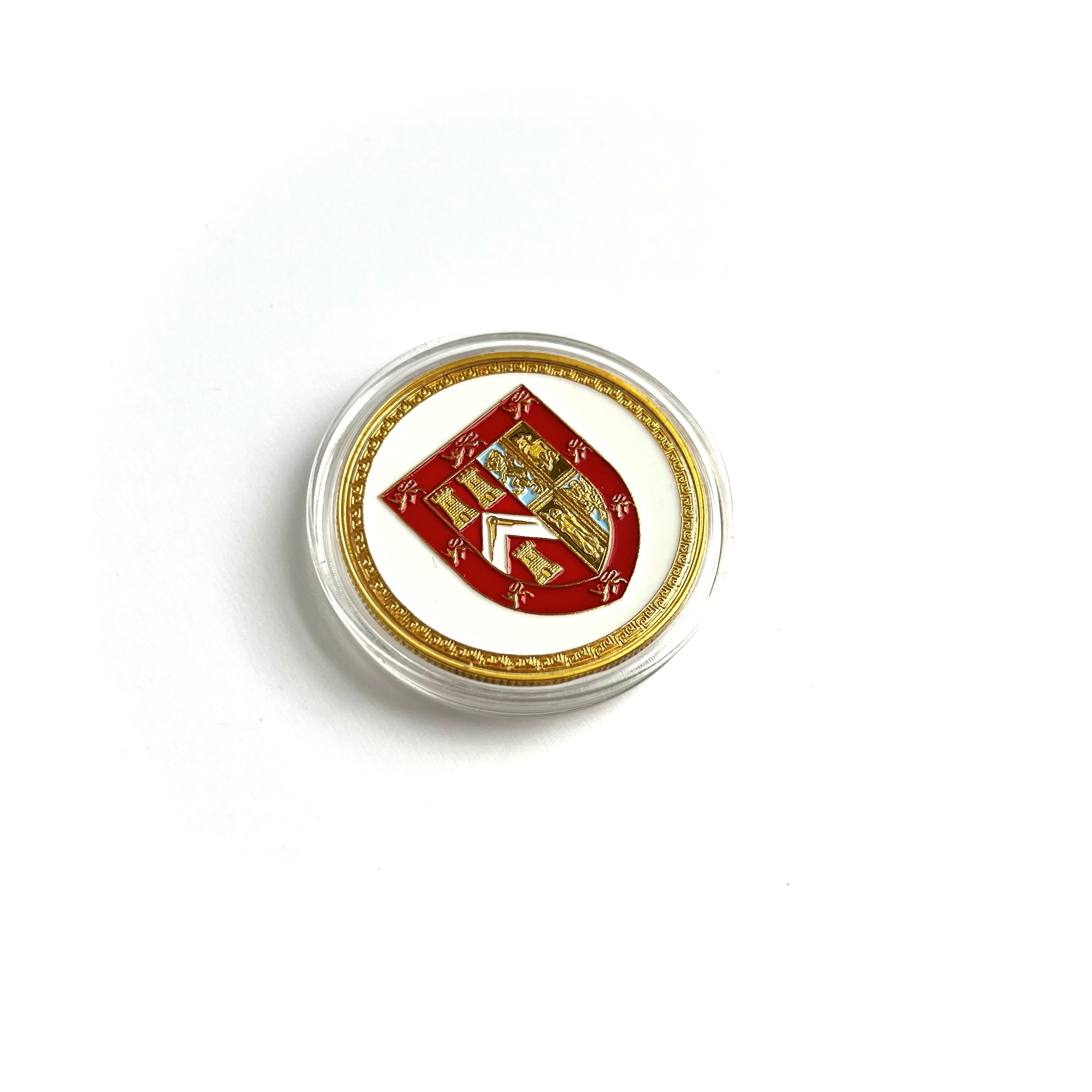 UGLE Gold Coin back in plastic container