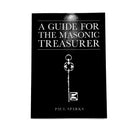 Black cover of the book 'A Guide for the Masonic Treasurer' by Paul Sparks, featuring a stylized key design.