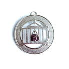 Allied Officer's Collar Jewel - Almoner, silver coloured on a white background.