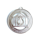 Allied Officer's Collar Jewel - Organist, silver coloured on a white background