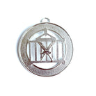 Allied Officer's Collar Jewel - Secretary, silver coloured on a white backgound