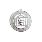 Allied Officer's Collar Jewel - Senior and Junir Deacon, silver colouted, on a white background.