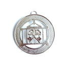 Allied Officer's Collar Jewel - Treasurer, silver coloured on a white background