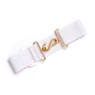A white Masonic companion extension belt with a gold snake clasp.