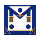 Craft provincial undress rosettes apron, with blue trim, and gold detailing.