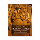 Cover of a book titled 'English Freemasonry and The First World War' featuring a bronze sculpture of two figures in formal attire.