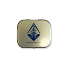 A small tin box with the Freemasons' Hall branding on the lid.