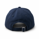 Back view of navy masnoic blue baseball cap 