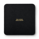 Black premium Masonic leather coaster made in Britain.