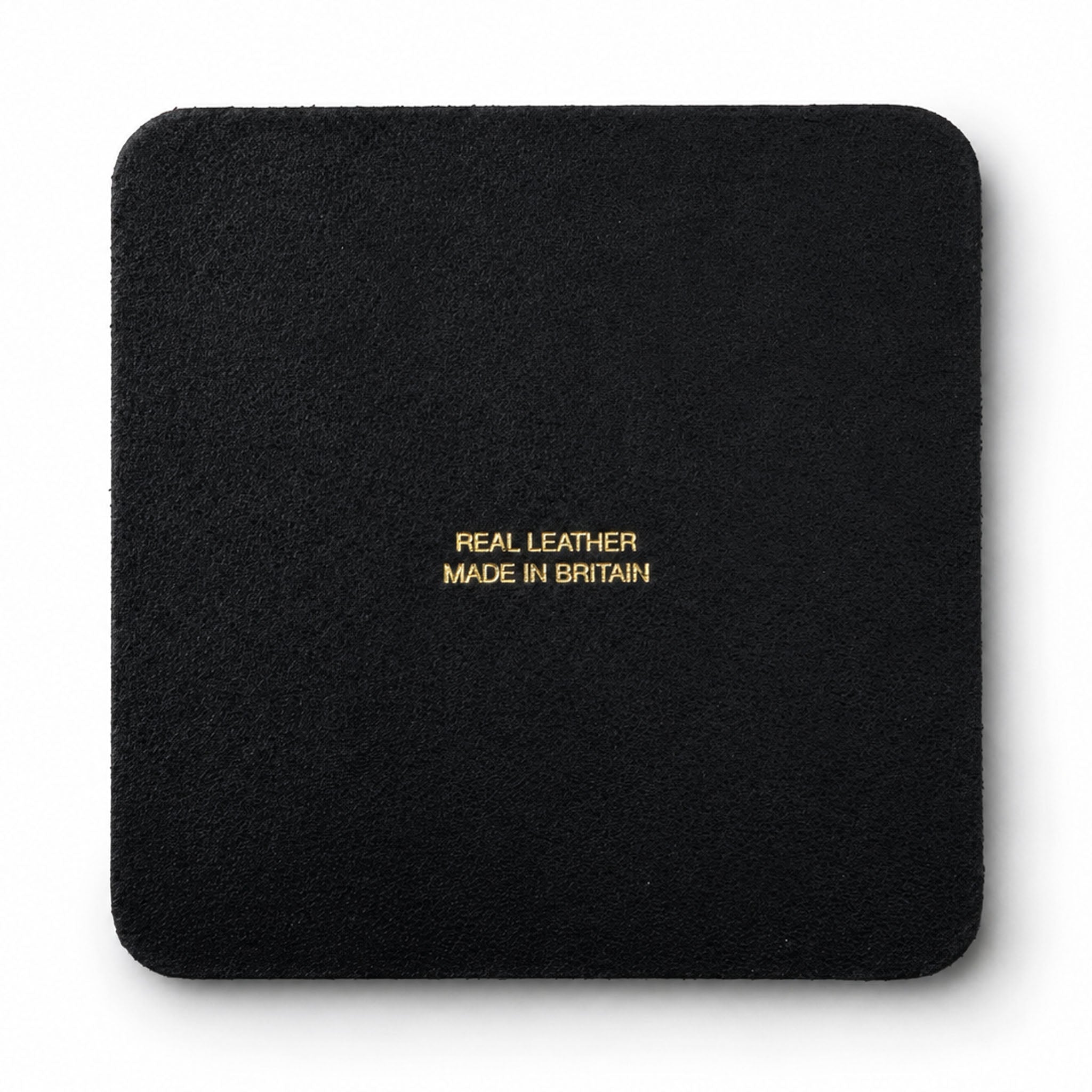 Black premium Masonic leather coaster made in Britain.