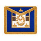 Grand Rank Masonic Apron dress style with blue trim, gold fringe, gold tassels and embroidered Grand Rank emblems