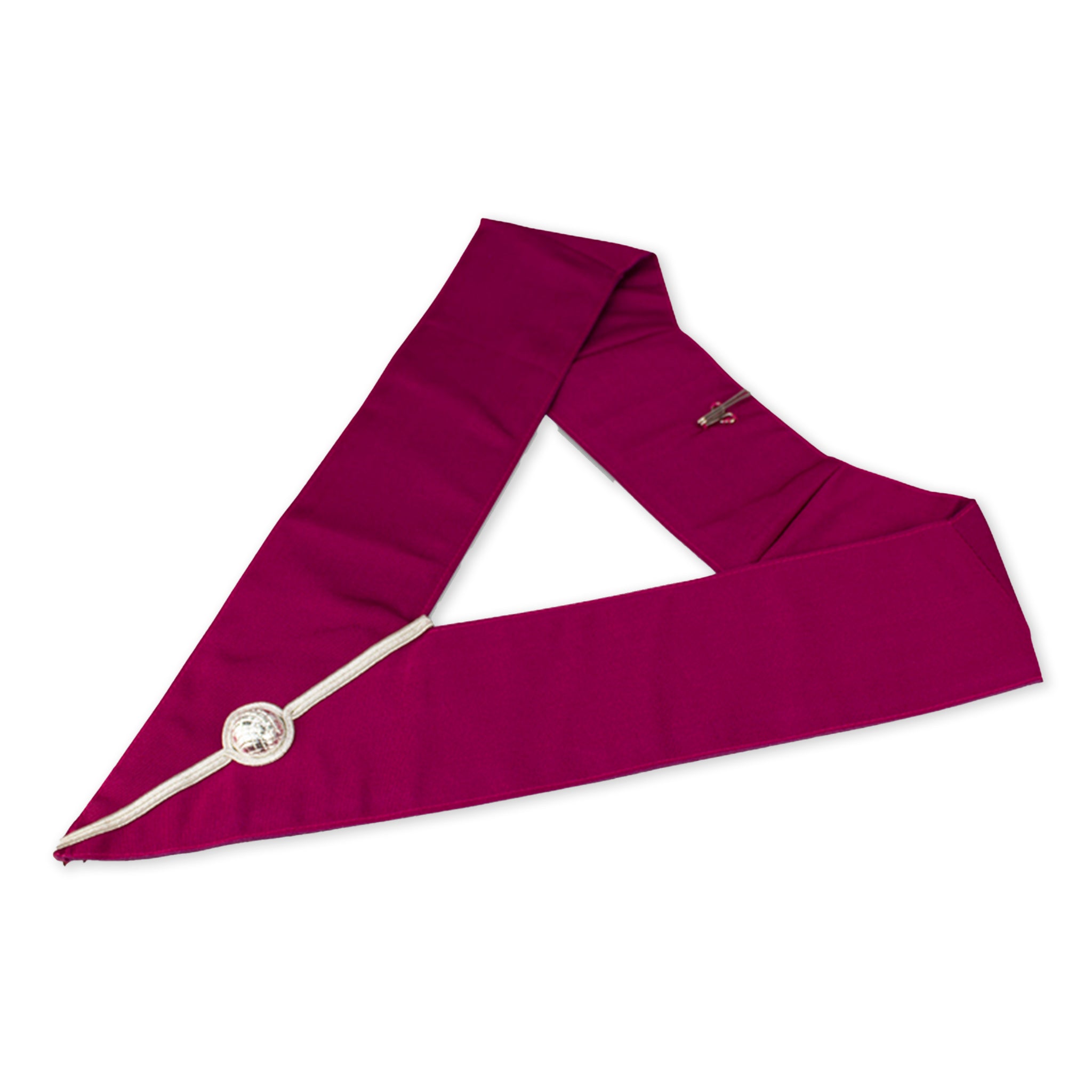 A purple Masonic Grand Stewards Active Collar with a decorative brooch at the center, typically worn with formal or ceremonial attire.