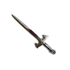 A Masonic sword with a silver blade and decorated handle, resembling a design from the Knight Templar era.