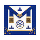 London Grand Rank Masonic Apron undress style with blue trim, gold detailing and London Grand Rank badge