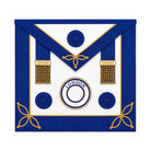 London Rank Masonic Apron undress style with blue trim, gold detailing and London rank badge