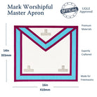 Official UGLE Mark Worshipful Apron size dimension