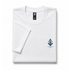 Masonic white t-shirt featuring Freemasons’ Hall London logo on right chest, Freemason casual wear