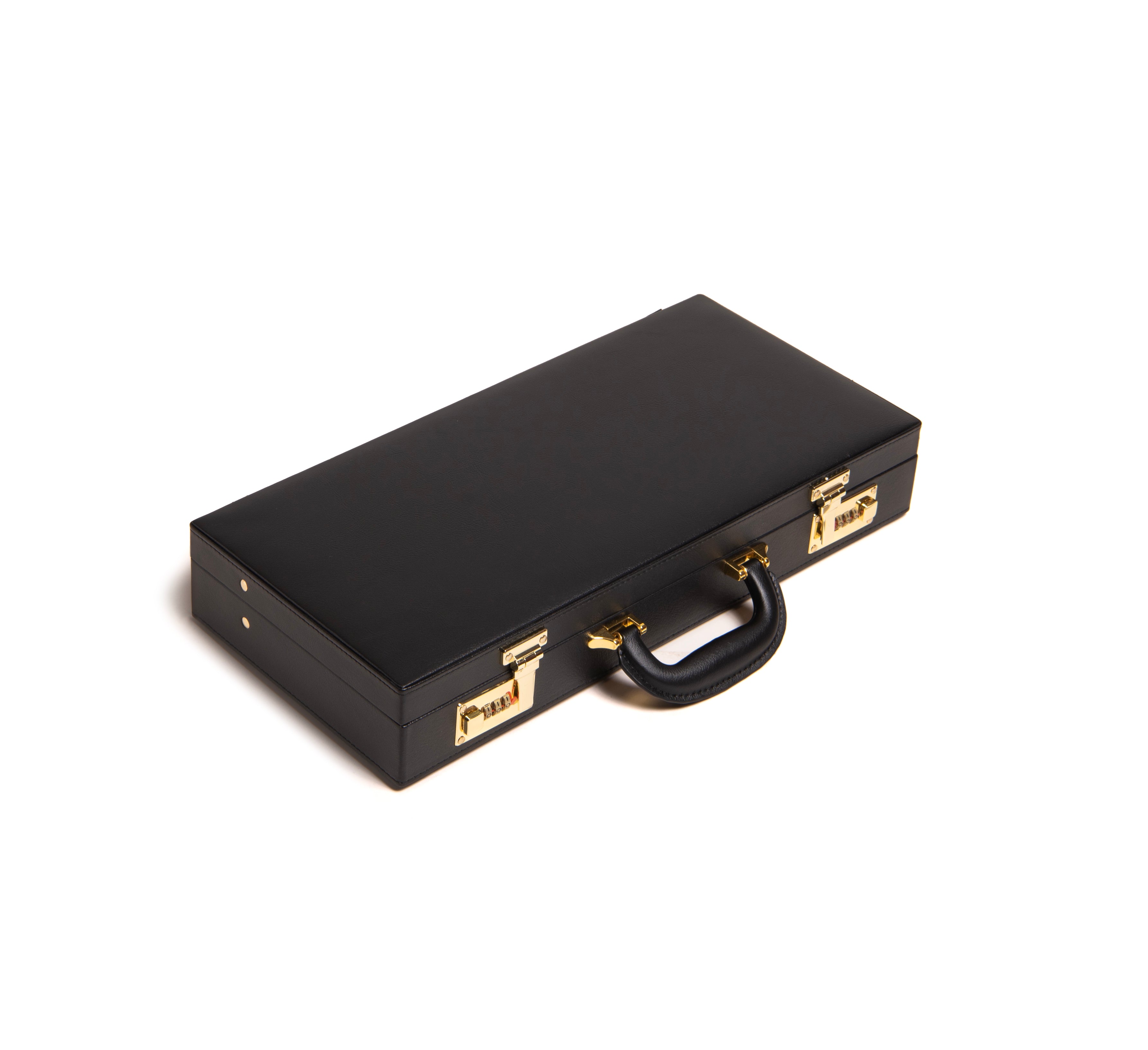 Masonic Hard Briefcase - Black half size, with gold coloured combination locks