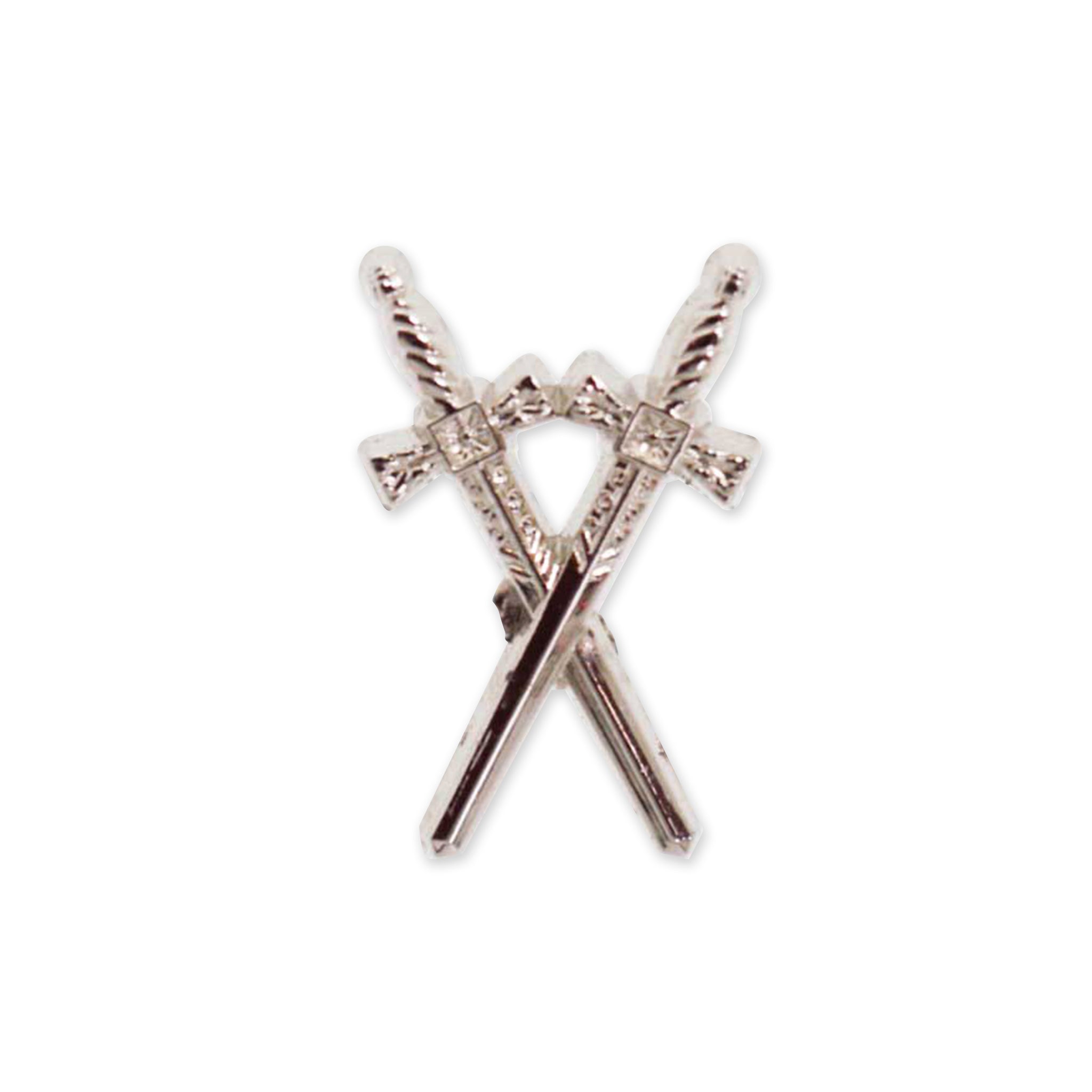 Masonic Inner-Guard-Pin, showing two swords crossing over each other