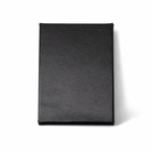 Back view of black leather Masonic triple jewel pad and holder