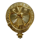 Masonic Royal & Select Masters Grand Rank Collar Jewel Gold coloured emblem with intricate design.