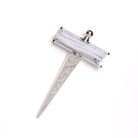Masonic Skirret with silver coloured base on a white background