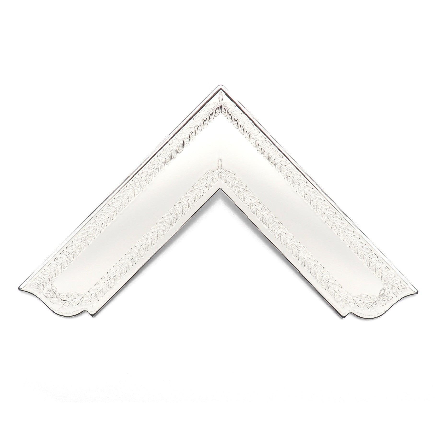 Masonic Square with decorative pattened edge on a white background