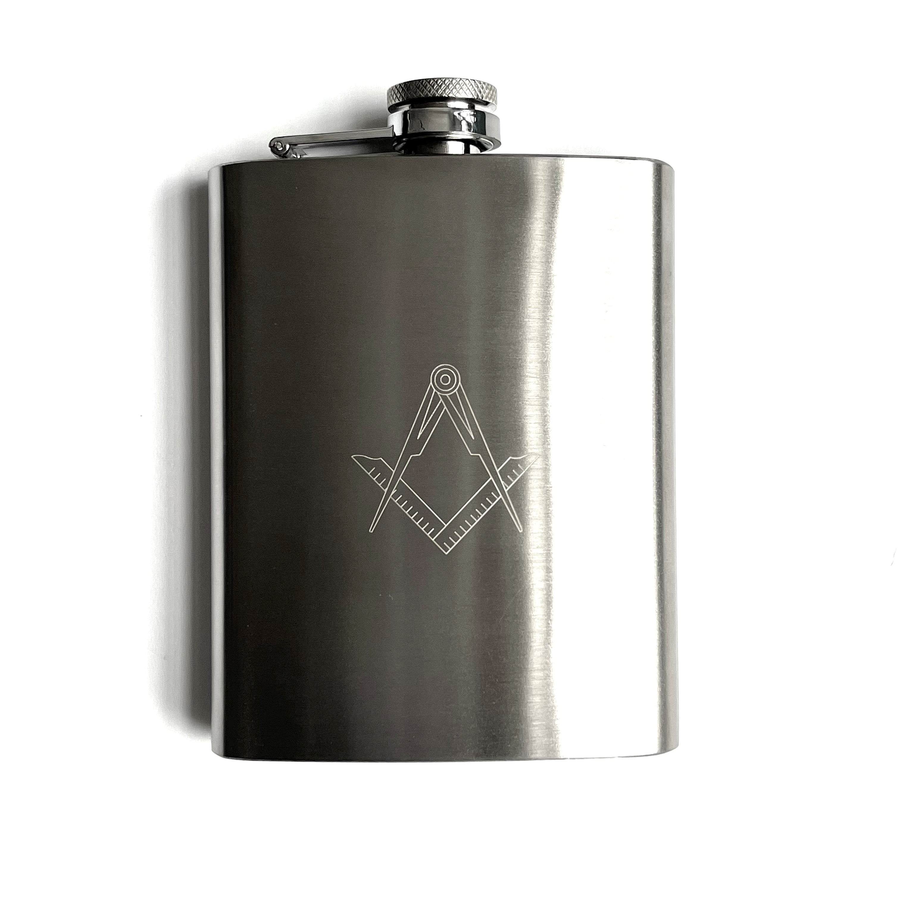 Masonic Stainless Steel Hip Flask 7oz – Shop at Freemasons' Hall