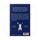 Back view of Wisdom Cards deck in a dark blue box with white symbols and text.