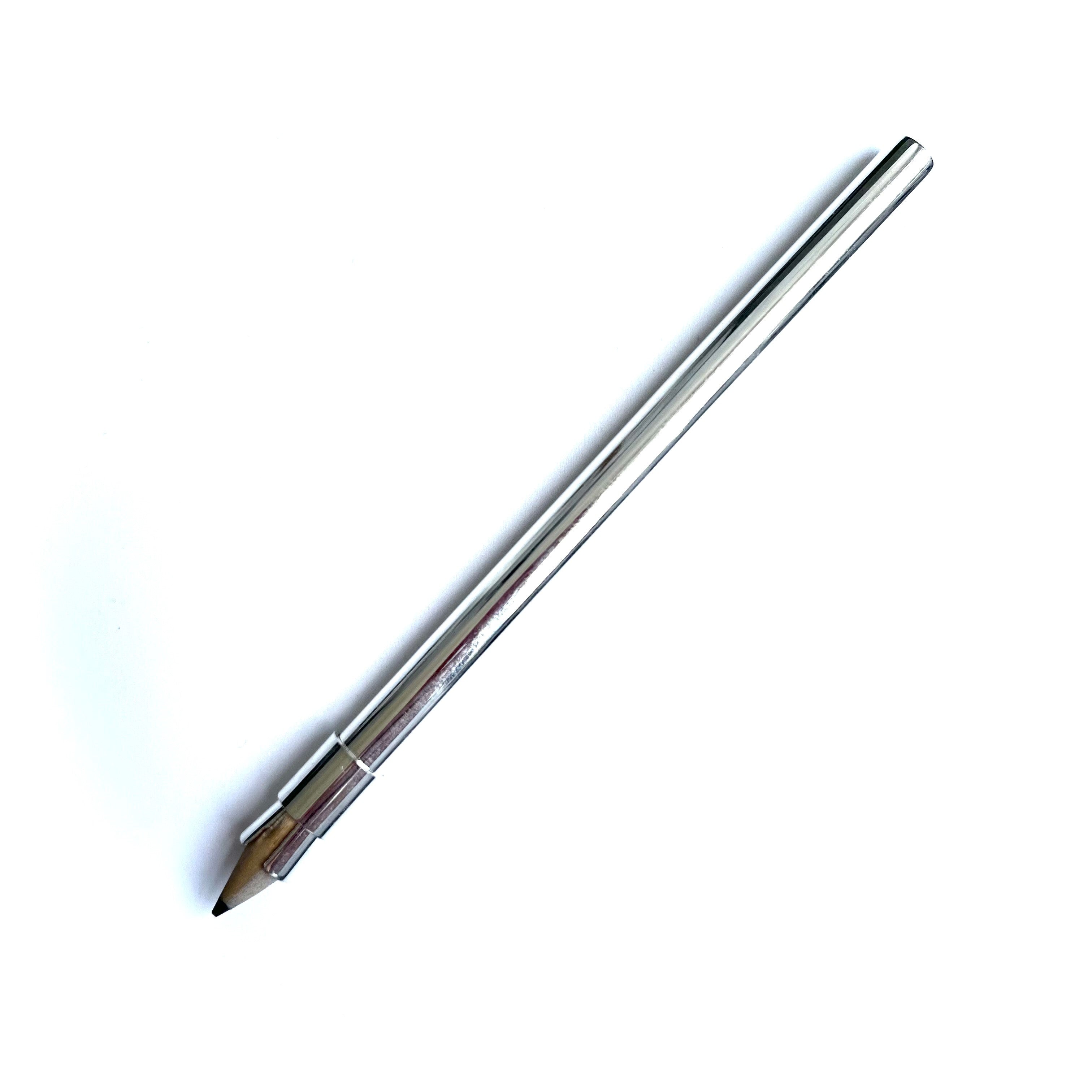 Masonic silver coloured pencil on a white background