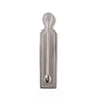 Silver coloured Masonic Plumb Rule on a white background