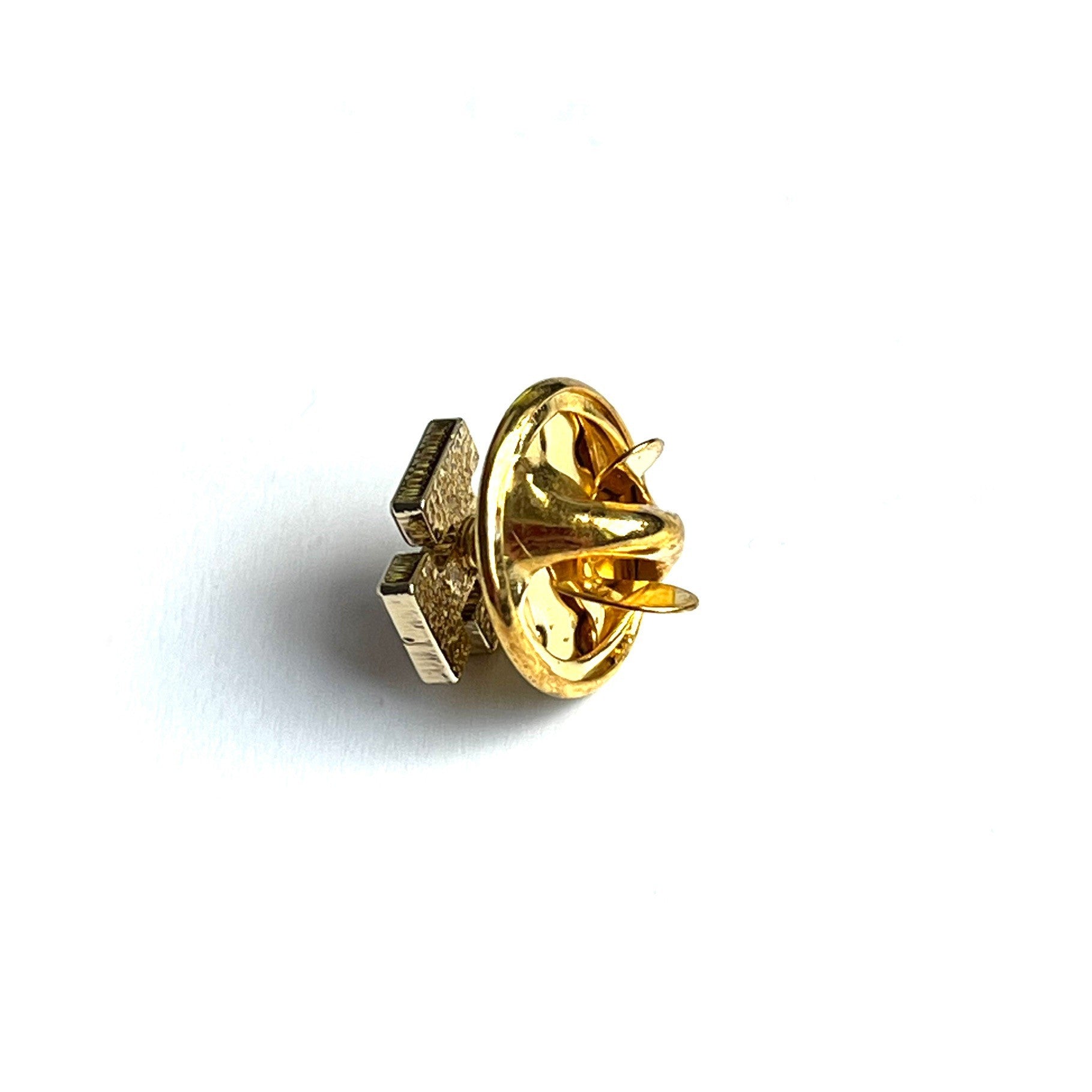 Mini Royal Arch Triple Tau Masonic Lapel Pin Badge back showing clutch pin