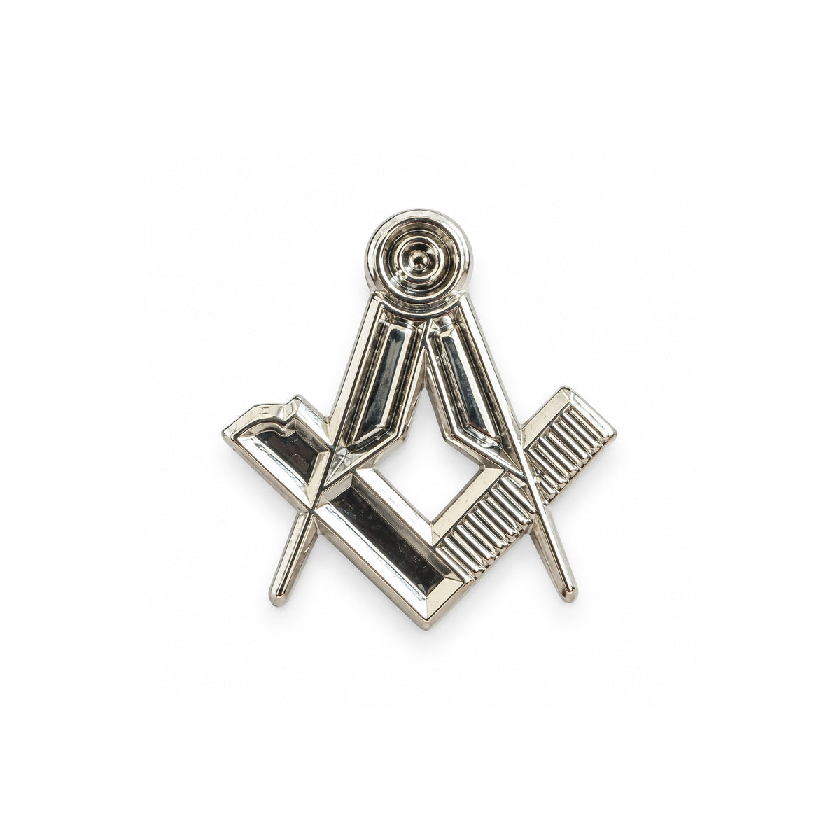 Mini Silver Square & Compasses Masonic Lapel Pin Badge