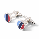 One Journey Freemason masonic striped enamel round cufflinks, Freemason formal accessory gift for suit and lodge wear