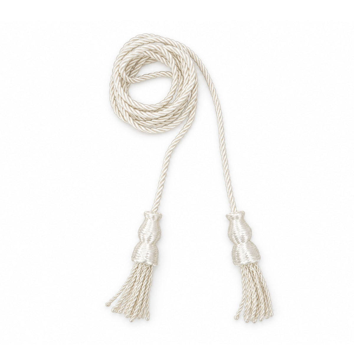 White Order of Holy Wisdom Masonic cordelier with twisted cord and tasselled ends