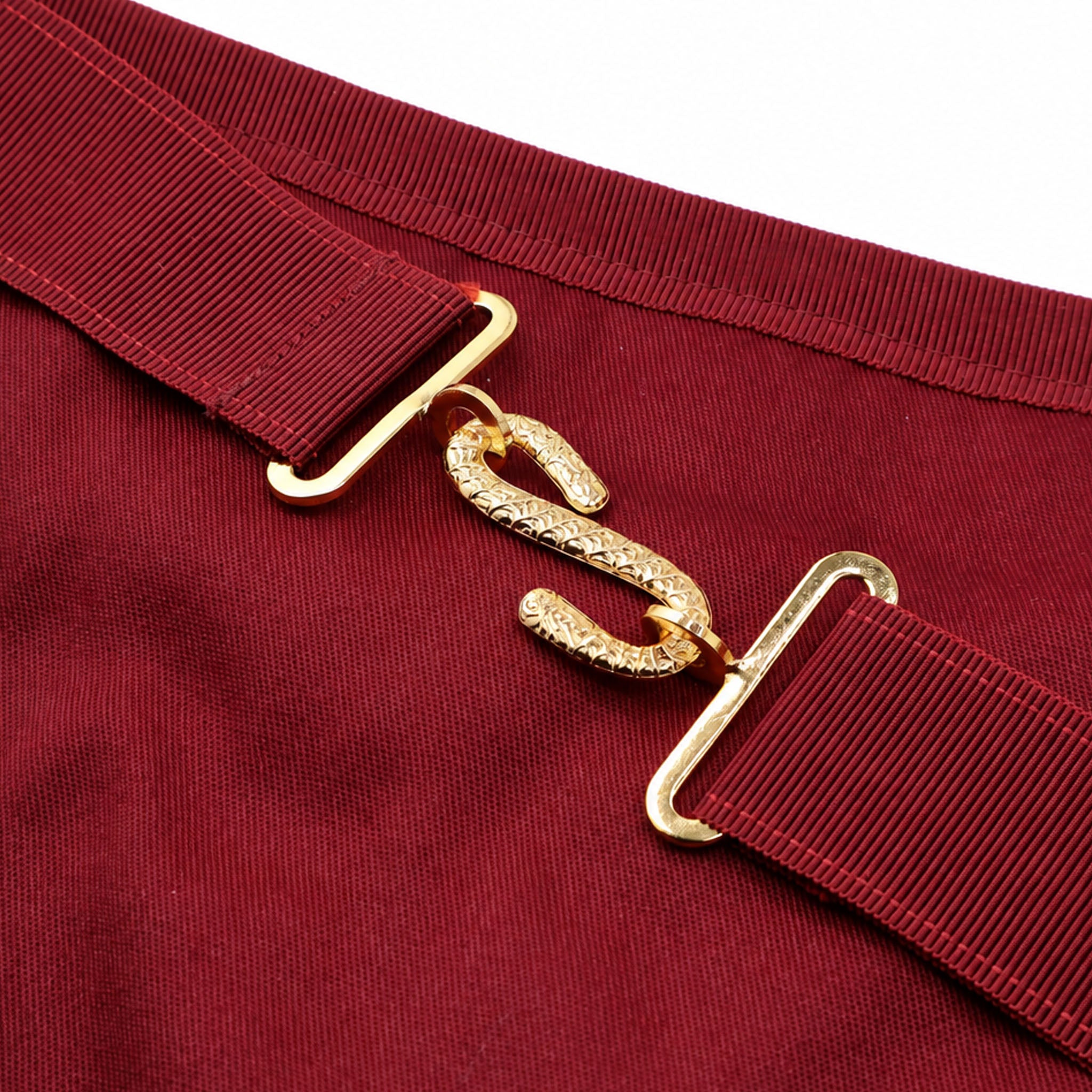 Past Thrice Illustrious Masters Masonic apron back gold snake clasp 