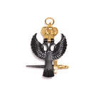 A Masonic Rose Croix Brest Jewel in black and gold.