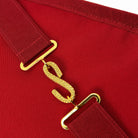 UGLE-approved Masonic Royal Arch Principal apron featuring a gold metal snake clasp