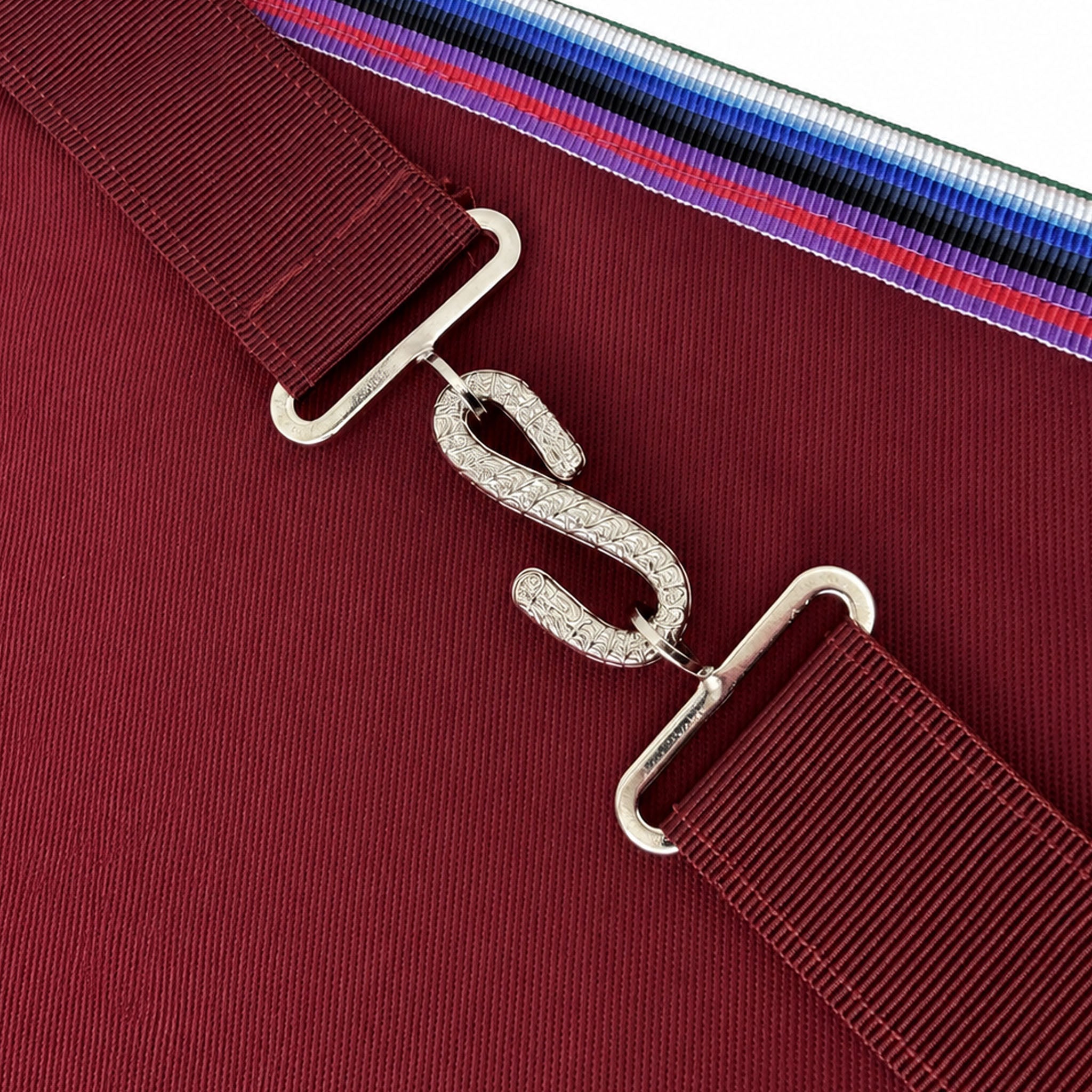 UGLE Official Royal Ark Mariner Commanders Apron. Back view of snake waist belt design.