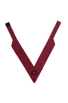 A red Masonic Provincial Past Collar, likely made of fabric, with a swivel hook tip and a clip at the rear.