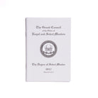 A book titled 'The Degree of Select Master' by The Grand Council of the Royal and Select Masters, dated 2017.